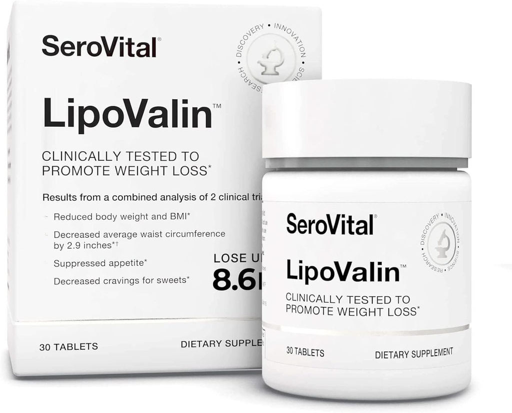 Serovital LipoValin Clinically Validated Weight Loss Pills for Women – Diet Pill, Appetite Suppressant, Stimulant-Free Weight Loss Supplement - 30 Tablets 2