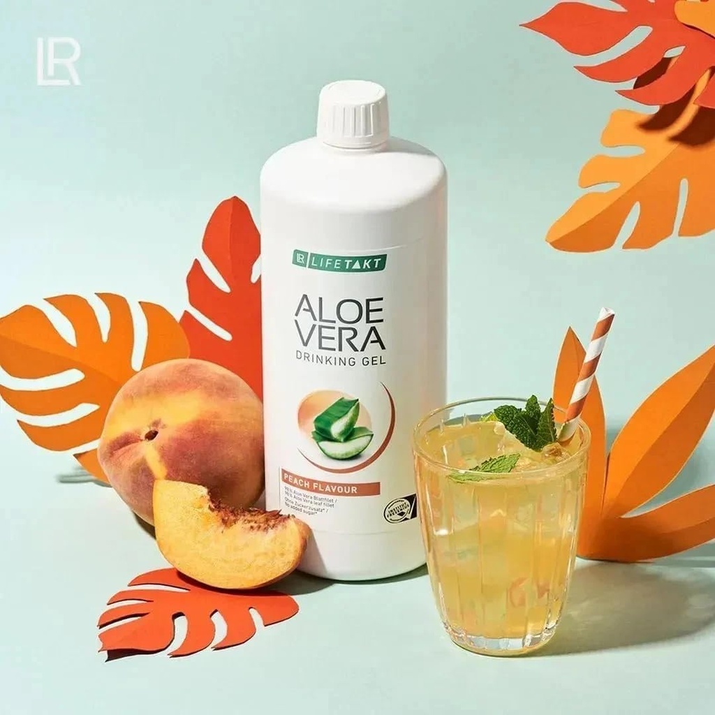LR Lifetakt Aloe Vera Drinking Gel Peach Flavour Health Care Women Men Drink Every Day Natural Treatment - 1000 ml./33.3 fl.oz 5