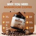 Mushroom Coffee - Lions Mane Mushroom Powder Instant Coffee with Lion's Mane, Reishi, Chaga, Cordyceps, and Turkey Tail - Mushroom Coffe Alternative for Energy, Mental Clarity & Focus, Brain Booster 4