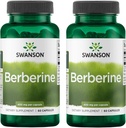 Swanson Berberine - Standardized 97% Berberine HCl- 400mg Each - 60 Capsules 2 Bottles 2