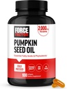 FORCE FACTOR Pumpkin Seed Oil Capsules, Phytosterols Supplement with Essential Fatty Acids, Made with Cold Pressed Pumpkin Oil, Premium Quality, Non-GMO, 100 Softgels 2