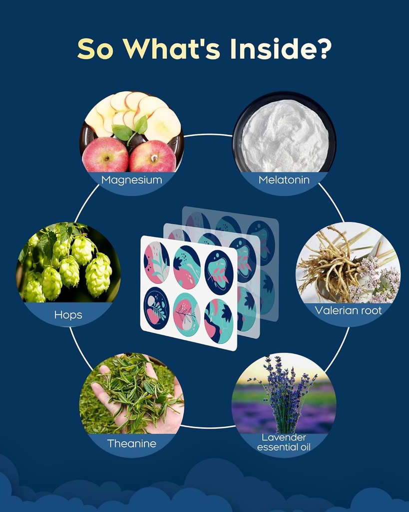 Sleep Patches, 30 Pack Upgraded Deep Sleep Patches for Adults, All Natural Deep Patch, for Men and Women, Highly Breathable And Suitable For Hot Weather，Easy to Use That Last All Night 4