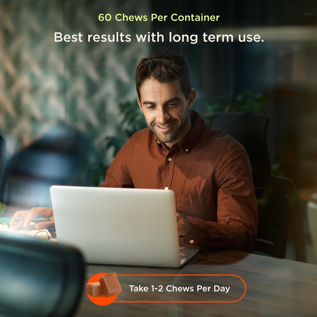 The Genius Brand Genius Mushroom - Plant-Based Supplement for Immune, Focus & Energy Support - Lion's Mane, Cordyceps & Reishi - Organic & Non-GMO - Butter Toffee - 60 Soft Chews 6