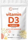 Micro Ingredients Vitamin D3 5,000 IU, 500 Softgels | Virgin Coconut Oil | Cholecalciferol Form | Bone, Immune & Heart Support | Easy to Swallow, Non-GMO 2