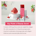 BOTO Beauty Secret Pomegranate Collagen 20g - Korean Beauty Collagen Jelly Stick, Low Molecular Fish Collagen, Pomegranate Flavored - Packs of 15 3