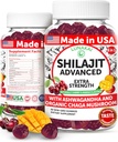 Lunakai USA Made Pure Shilajit Gummies 1200mg with Ashwagandha & Chaga - Himalayan Shilajit for Men & Women, Energy & Vitality Support, 60ct 2