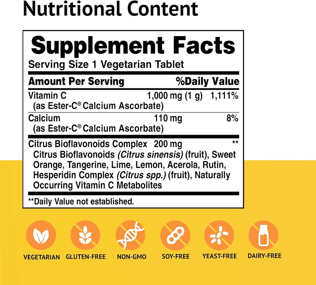 Ester-Vitamin C with Citrus Bioflavonoids 1Vitamin 000 Milligrams 120 Veg Tabs 3