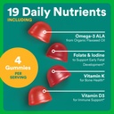 SmartyPants Organic Prenatal Vitamins for Women, Multivitamin Gummies: Biotin, Methylfolate, Omega 3 (ALA), Vitamin D3, C, Vitamin B12, B6, A, K2 & Zinc, Choline, Vegetarian, 120 Count (30 Day Supply) 5