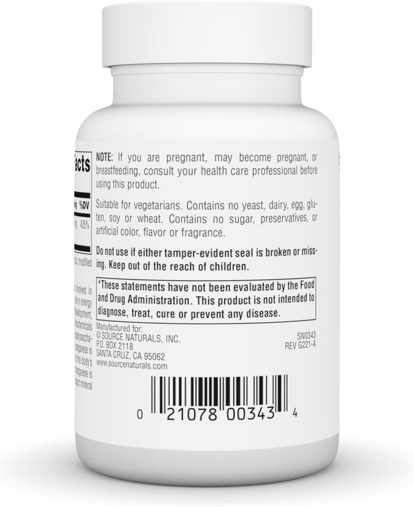 Source Naturals Manganese 10mg Amino Acid Chelate Supplement - 100 Tablets (Pack of 2) 4