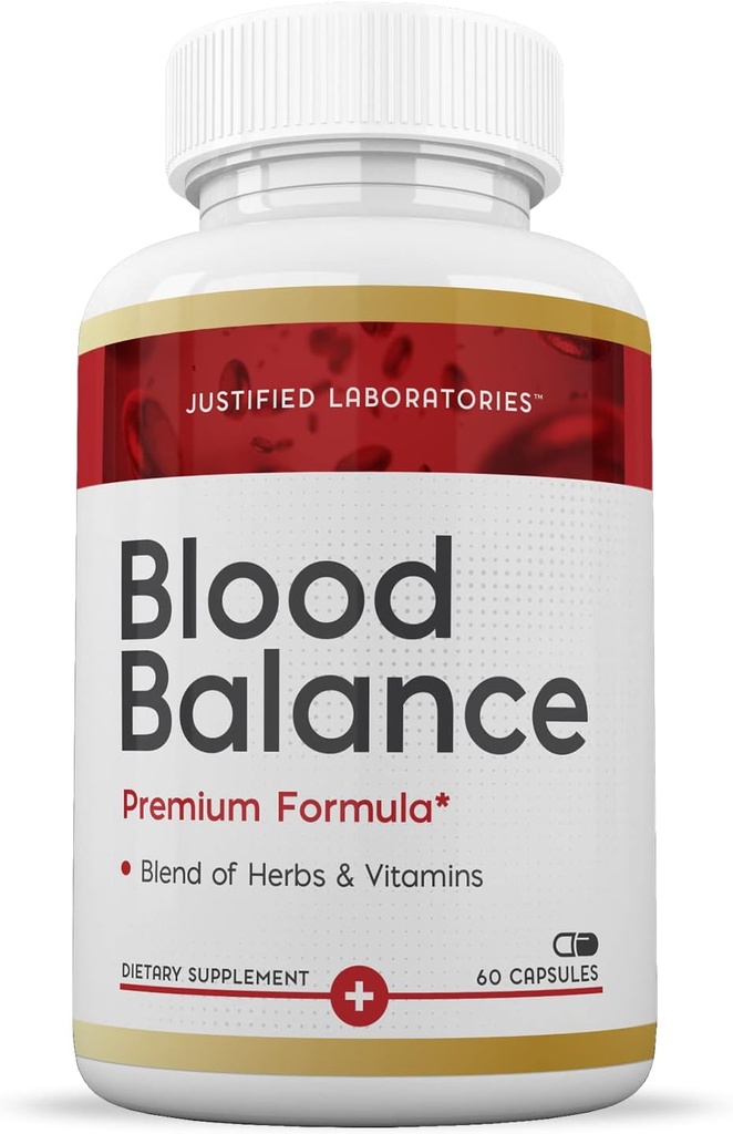 Justified Laboratories (2 Pack Blood Balance Advanced Formula 620MG Supplement Pills 120 Capsules 4