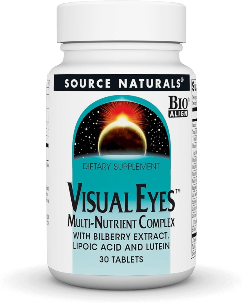 Source Naturals Visual Eyes Dietary Supplement - Multi-Nutrient Complex with Bilberry Extract, Lipoic Acid and Lutein - 30 Tablets 2