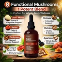 Super Mushrooms 8-in1 - 4 fl oz Liquid Extract - Brain Booster & Immune Support Drops - Reishi, Lion`s Mane, Cordyceps, Chaga, Mitake, Turkey Tails, Shiitake, Agaricus - High Potency - 90-Day Supply 4