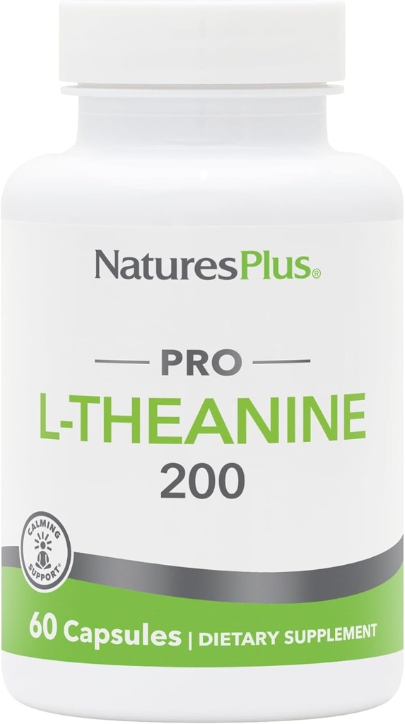 Natures Plus PRO L-Theanine - 60 Capsules - Supports Calm Alertness, Healthy Relaxation & Improved Rest - Non-GMO, Vegan & Gluten Free - 60 Servings 2