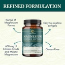 Triple Magnesium Softgels | Citrate, Malate, & Oxide | Highly Absorbable Magnesium Supplement for Digestion, Calm, Leg Cramps, & Sleep Support | 300mg Complex | Easy to Swallow Soft Gels | 60 Count 5