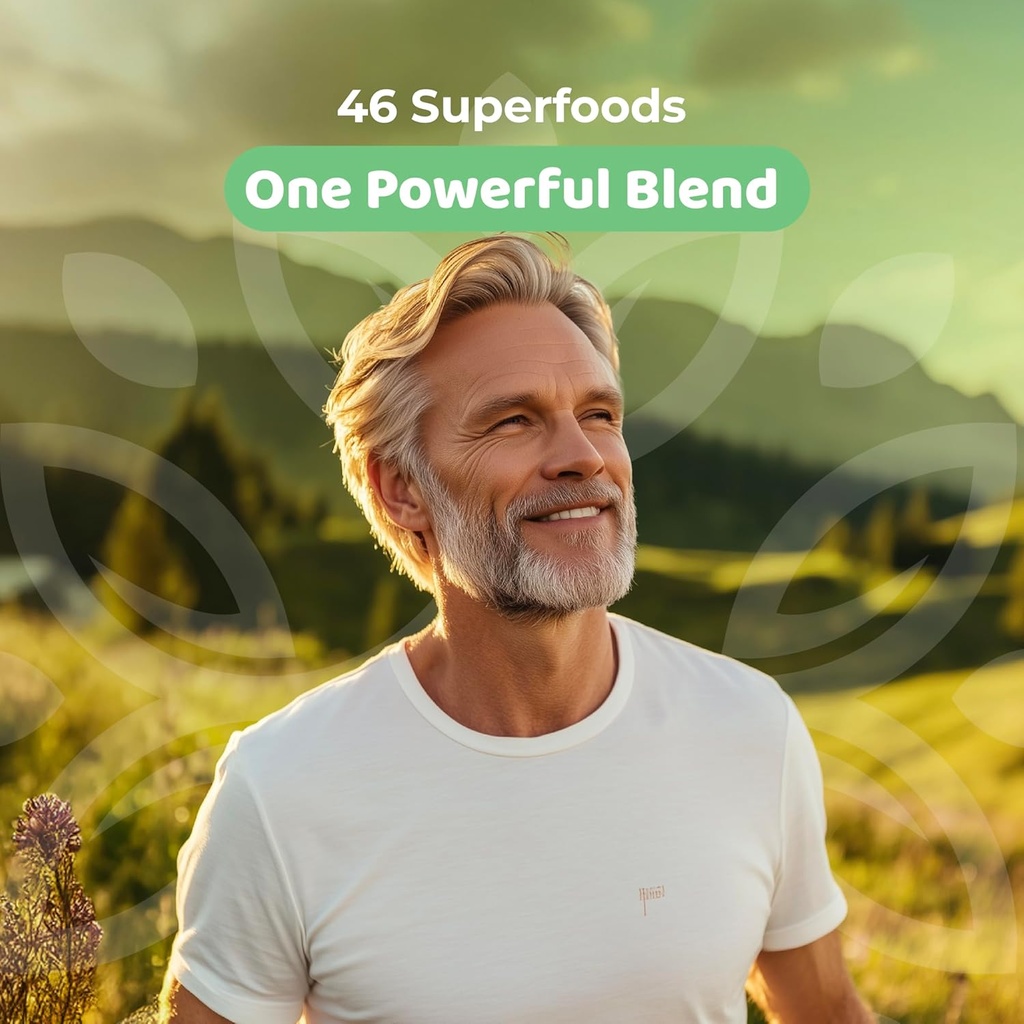 Greens Superfood Powder - 46 Superfoods, Probiotics & Enzymes for Gut Health, Metabolism & Energy - Vegan Green Powder Blend, 1 Bottle - 30 Servings 6