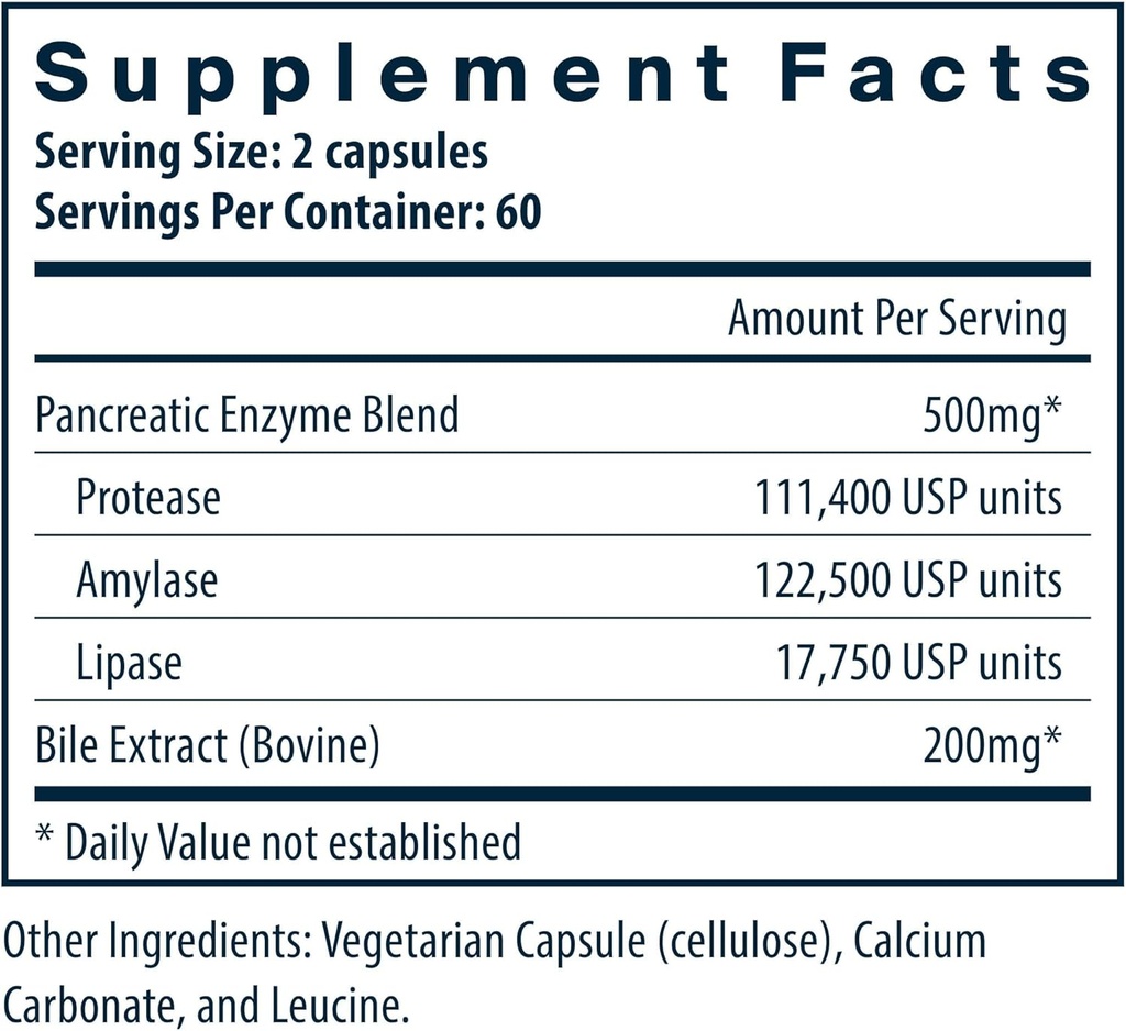 Vital Nutrients Pancreatin & Ox Bile Extract 500mg | Natural Digestive Enzymes for Women & Men | Supports Digestion of Protein, Fat, and Carbohydrates*| Gluten, Dairy & Soy Free | 120 Capsules 3