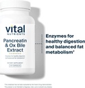 Vital Nutrients Pancreatin & Ox Bile Extract 500mg | Natural Digestive Enzymes for Women & Men | Supports Digestion of Protein, Fat, and Carbohydrates*| Gluten, Dairy & Soy Free | 120 Capsules 4