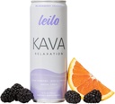 LEILO | Kava Powered Sparkling Relaxation Drink | BlackBerry Orange 12-Pack – Non-ALC Calming Beverage | 12 fl oz Cans (Pack of 12) 2