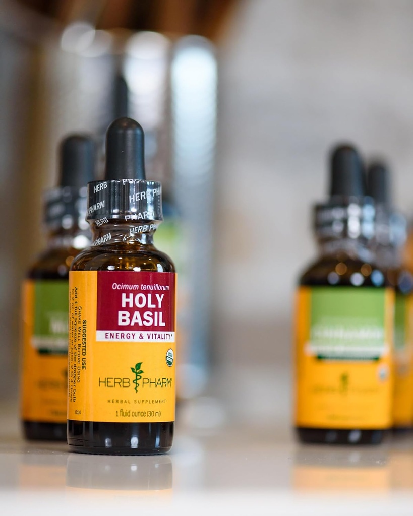 Herb Pharm Certified Organic Holy (Tulsi) Liquid Extract for Energy and Vitality basil, 4 Fl Oz 6