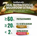LABO Nutrition Bioactive Organic Lingzhi Reishi Ultra 7 Mushroom Extract Supplement Reishi Cordyceps Maitake Turkey Tail Agaricus blazei Murill Shiitake for Immune Support, Vitality, USDA Organic 5