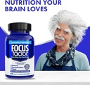 Focus Factor Nutrition for The Brain, Improved Memory & Concentration Brain Supplement, Complete Multivitamin with Vitamins B6, B12, D, Bacopa Monnieri & Tyrosine, 60 Count (2 Pack) 6