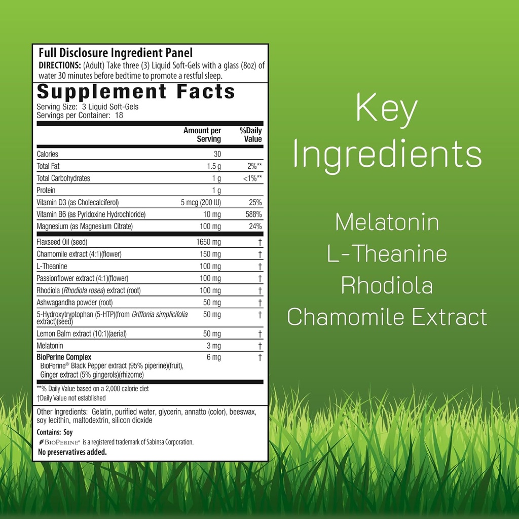 Irwin Naturals Good Mood Sleep PM - 54 Liquid Soft-Gels - with Melatonin and L-Theanine for Rest & Relaxation - 18 Total Servings 3