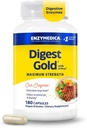 Enzymedica Digest Gold + ATPro, Maximum Strength, Fast-Acting, Helps Digest Large Meals, Prevents Bloating and Gas, 180 Count (FFP) 2