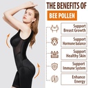 Bee Pollen for Breast Growth Organic 1000mg + Organic Plant D3 K2-5X Absorption Than Standard D3K2 5