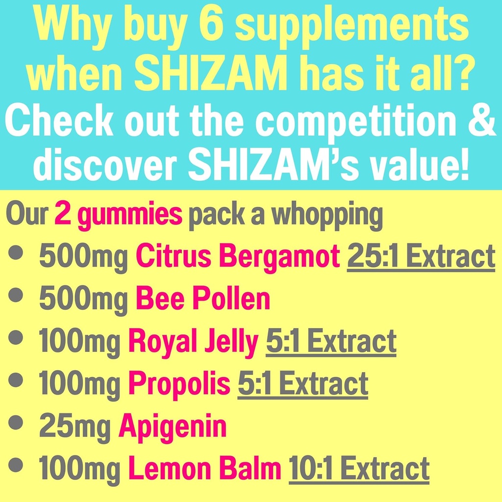 Bee Pollen Apigenin Citrus Bergamot Gummies w Organic Propolis Royal Jelly Honey Lemon Balm Extract, Supplement for Men Kids, Tincture Drops Powder Capsule Herb Capsules Supplements Alt, Pollan Polen 3