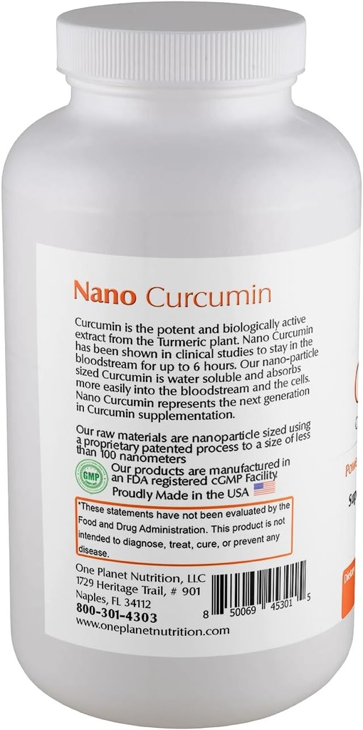 One Planet Nutrition Nano Curcumin Plus 500 mg Veggie Capsules (120 Servings), Nano Curcumin with Boswellia for High Absorption, Supports Joint & Immune Health, Non-GMO, Vegan, Gluten-Free 3