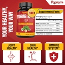 Stinging Nettle Extract Capsules - 4in1 Combined with Boswellia, Turmeric & Saw Palmetto - 150 Counts for 5 Months - Supports Joint, Body Management, Skin, Hair & Immunity 4