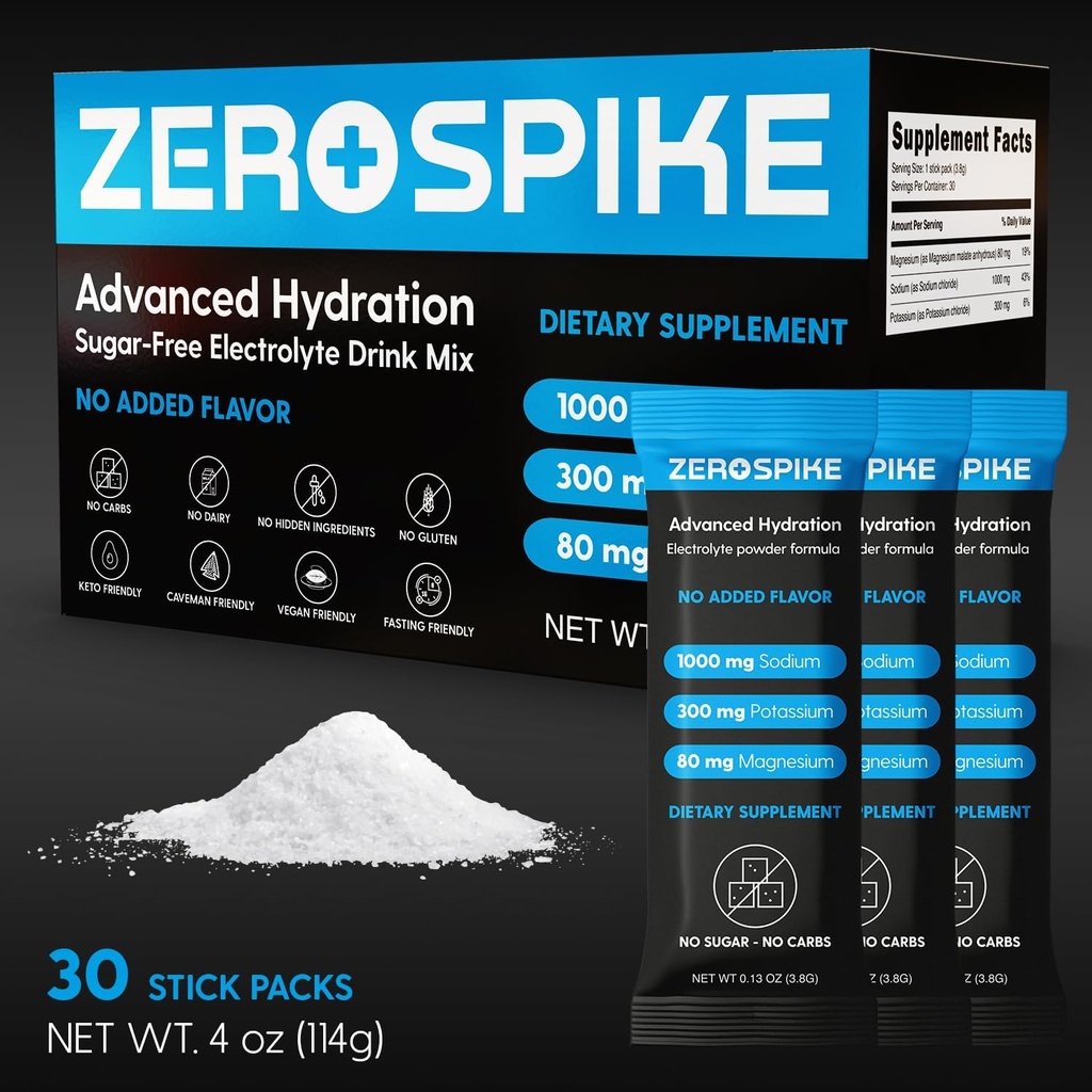 No Sugar Electrolytes Powder Packets | Keto & Fasting Salts Drink Mix | Supplements: The Key Hydration Nutrients Missing from Purified Water | Clean, Unflavored, Calorie Free | 30 Sticks 4