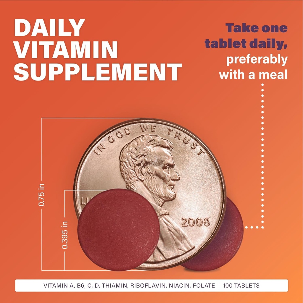 Rugby Daily-Vite Multivitamin - Daily Vitamin Supplement - 100 Tablets (1 Pack) 3
