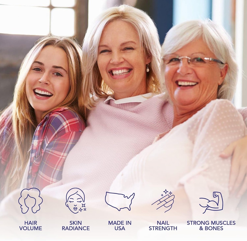 Biotin and Collagen Vitamins + Keratin with Folate - Hair Loss Treatments for Women & Men - Follicle, Skin and Nail Supplements for Hair Growth & Postpartum Support - GMO Free & Gluten Free (120 Caps) 6