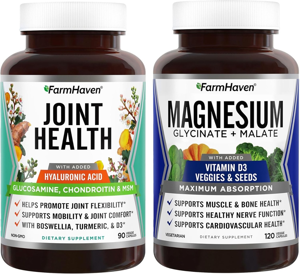 FarmHaven Magnesium Glycinate & Malate Complex and Glucosamine Chondroitin 2
