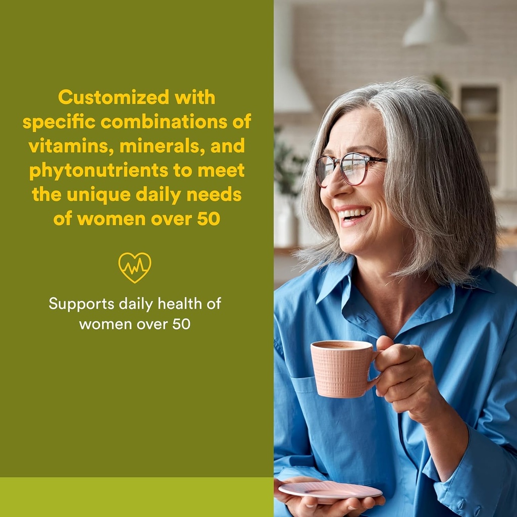 Natural Factors Whole Earth & Sea Women's 50+ Multivitamin & Mineral, 1 Serving Contains Nutrition Equivalent to ½ lb of Veggies, 120 Tablets 3