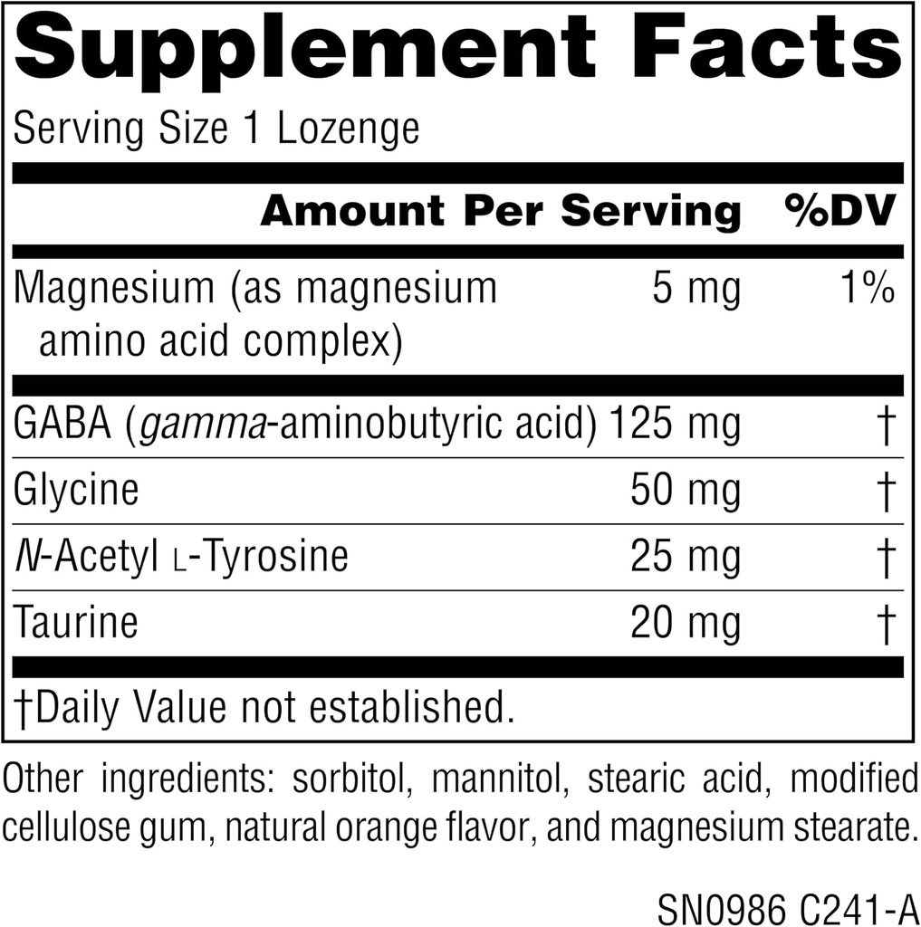 Source Naturals Serene Science GABA, 125 mg, Orange Flavored* - 30 Lozenges 5