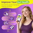 Fiber Gummies for Adults 8g (Inulin, Psyllium Husk, FOS More) with Probiotics, Green Tea Extract, Sugar Free Plant Based Fiber Supplement Blend for Digestive Health, Regularity, Non-GMO, Vegan, 60Cts 5