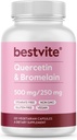 BESTVITE Quercetin with Bromelain 500mg/250mg (120 Vegetarian Capsules) - No Stearates - No Silicon Dioxide - Vegan - Non GMO - Gluten Free 2