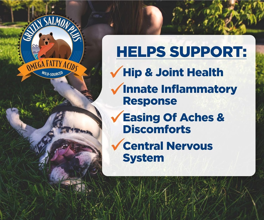 Grizzly Pet Products Salmon Plus Omega 3-6-9 Food Supplement for Dogs and Cats, 16 Ounce 5