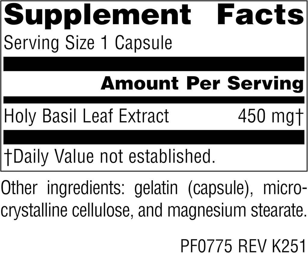 PLANETARY HERBALS Holy Basil Extract, Promotes Centered Calmness, 180 Count 3