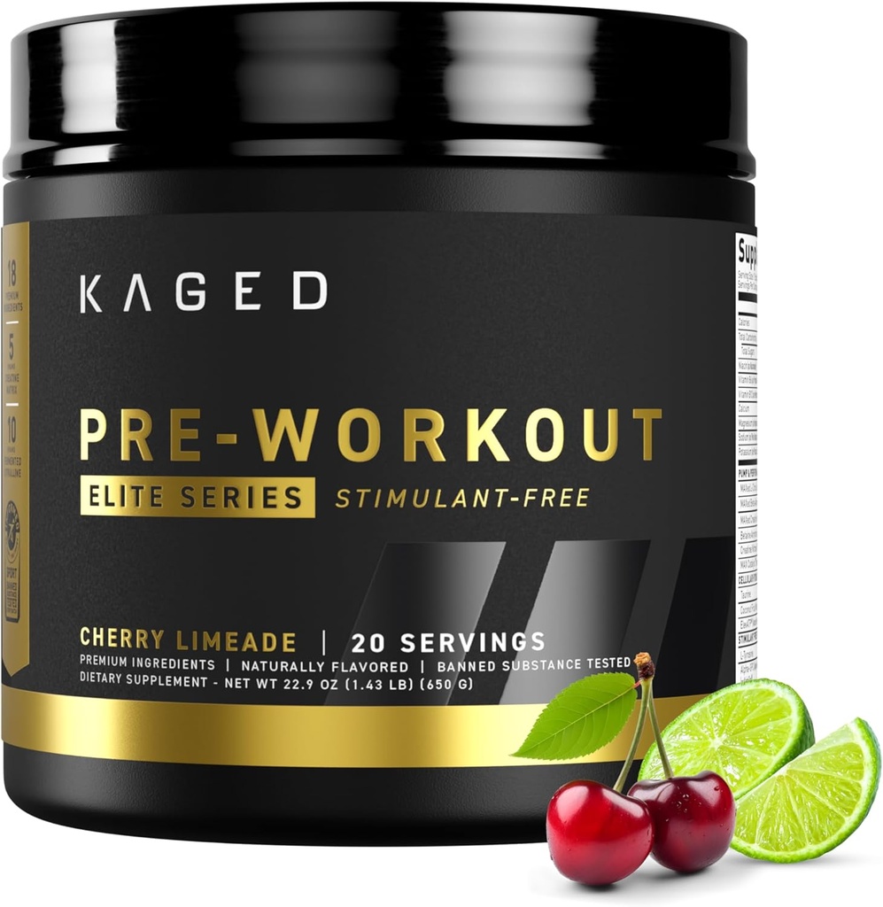 Kaged Pre Workout Elite Powder | Fruit Punch | Pre-Workout with Creatine, Beta Alanine, L-Citrulline, BCAAs | 388 mg Organic Caffeine | Pre Supplements for Men & Women | 20 Servings 2