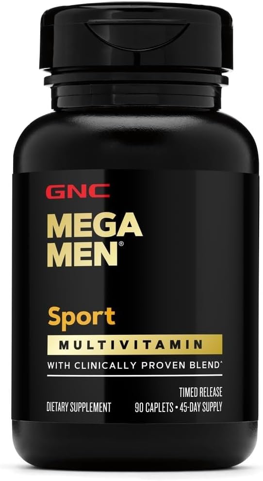 Mega Men Sport Multivitamin Caplets, Athletic Performance Nutrition, Muscle Function, Clinically Proven to Feel Better, Antioxidants, B Vitamins, Energy Production, Timed Release, 90 ct, 45 svgs 5