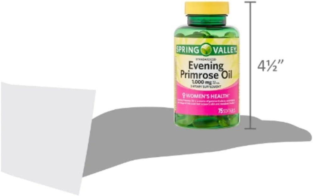 Spring Valley Evening Primrose Oil 1000mg, 75 Count + STS Sticker. 4