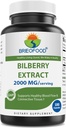 Brieofood Bilberry Extract 2000 mg per Serving 180 Capsules 2
