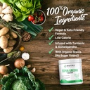 Organic Green Immunity Superfood Powder - Soothes Digestion, Boosts Healthy Vitality and Energy. Fast Acting Formula with Probiotics, Enzymes, Turmeric and Ashwagandha (30 Servings Lemon-Mint) 4