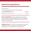 LCE Liposomal Iron Capsules – 30mg Elemental Iron with Vitamin C – Gentle Supplement for Women and Men – Easy-to-Swallow Vegan Capsules, 30 Count 6