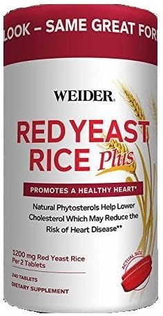 Weider Red Yeast Rice Plus with Phytosterols 1200 mg per 2 Tablets - 240 Tablets 2