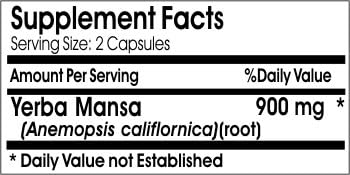Yerba Mansa 900mg ~ 90 Capsules - No Additives ~ Naturetition Supplements 3