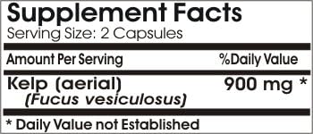 Kelp 900mg ~ 180 Capsules - No Additives ~ Naturetition Supplements 3